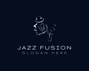 Jazz - Saxophone Musician Jazz Concert logo design