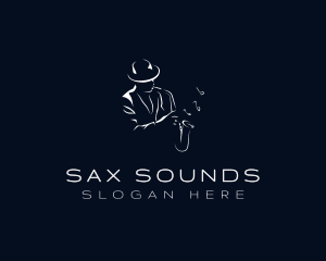 Sax - Saxophone Musician Jazz Concert logo design