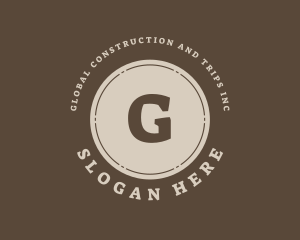 Rustic Hipster Industrial Construction logo design