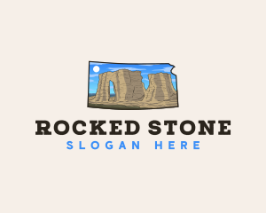 Kansas Monument Rocks logo design