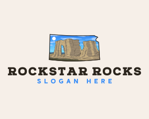 Rocks - Kansas Monument Rocks logo design