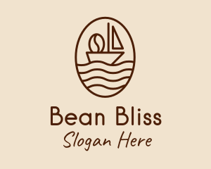 Coffee Bean Sail  logo design