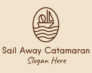 Coffee Bean Sail  logo design