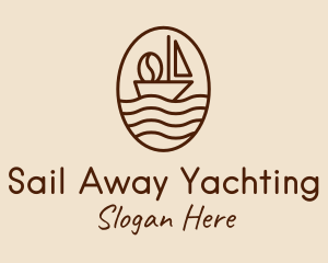 Coffee Bean Sail  logo design