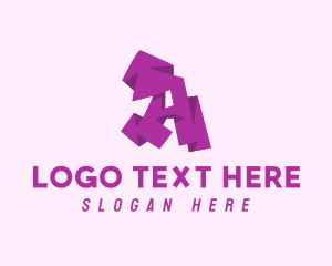 Music Label - Purple Letter A logo design