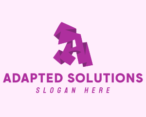 Purple Letter A logo design