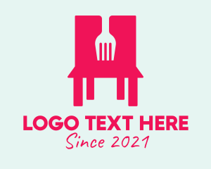 Canteen - Fork Restaurant Chair logo design