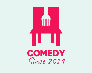 Upholstery - Fork Restaurant Chair logo design