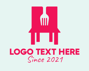 Home Decor - Fork Restaurant Chair logo design