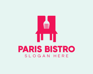 Fork Restaurant Chair  logo design