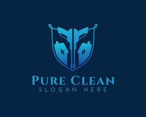 Home Cleaning Shield logo design