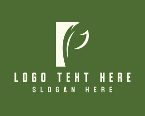 Gardening Leaf Letter P Logo