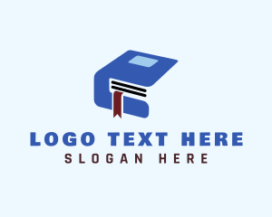 Online Class - Learning Book Letter E logo design