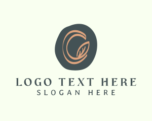 Vegetarian - Organic Letter C logo design