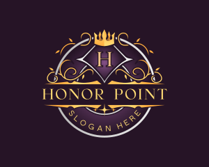 Crown Crest Ornament logo design