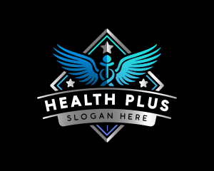 Caduceus Health Hospital logo design