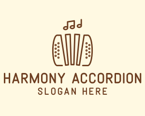 Accordion - Music Accordion Instrument logo design