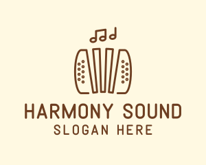 Acoustic - Music Accordion Instrument logo design