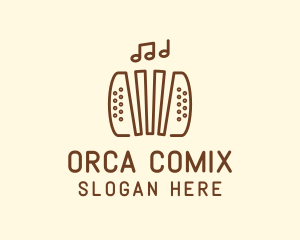 Performer - Music Accordion Instrument logo design