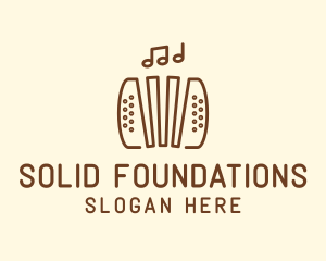 Band - Music Accordion Instrument logo design