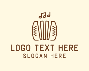 Instrumentalist - Music Accordion Instrument logo design