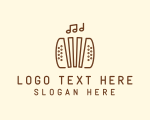 Music - Music Accordion Instrument logo design