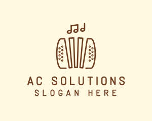 Music Accordion Instrument logo design