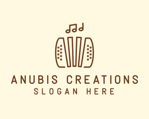 Music Accordion Instrument logo design