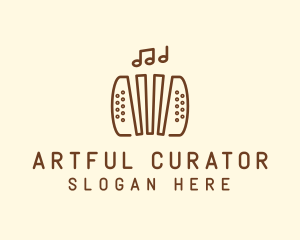 Music Accordion Instrument logo design