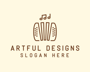 Music Accordion Instrument logo design