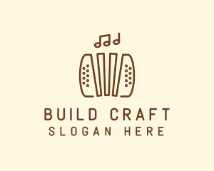 Music Accordion Instrument logo design