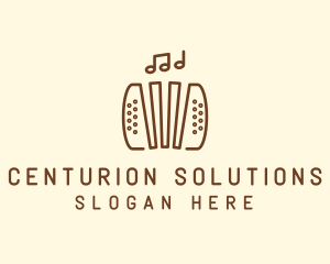 Music Accordion Instrument logo design