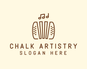 Music Accordion Instrument logo design