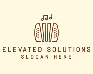 Music Accordion Instrument logo design