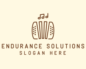 Music Accordion Instrument logo design