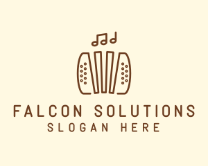 Music Accordion Instrument logo design