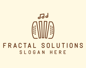 Music Accordion Instrument logo design