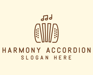 Music Accordion Instrument logo design