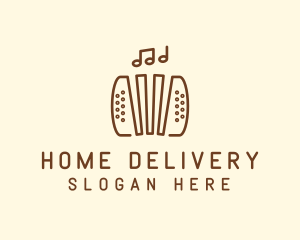 Music Accordion Instrument logo design