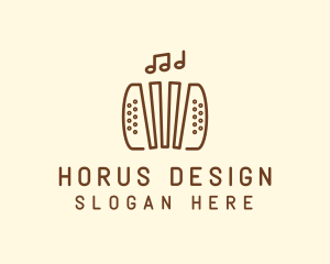 Music Accordion Instrument logo design