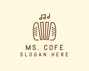 Music Accordion Instrument logo design