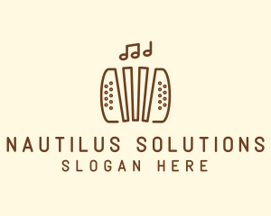 Music Accordion Instrument logo design