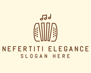 Music Accordion Instrument logo design