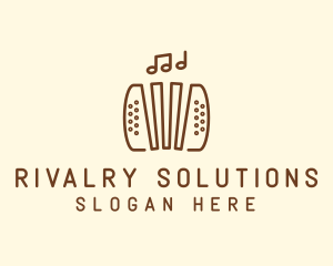 Music Accordion Instrument logo design