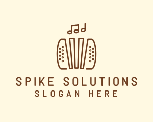 Music Accordion Instrument logo design