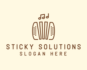 Music Accordion Instrument logo design