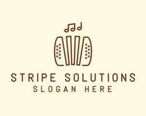 Music Accordion Instrument logo design