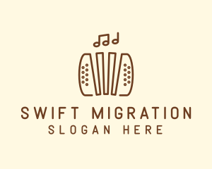 Music Accordion Instrument logo design