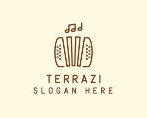 Music Accordion Instrument logo design