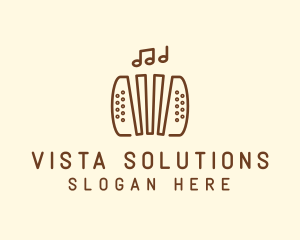 Music Accordion Instrument logo design